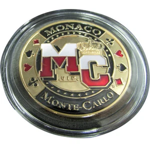 Protector protector de cartas de póquer de casino Mónaco Montecarlo - Imagen 1 de 1