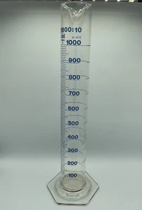 Messzylinder 1000ml:10ml,+/- 5ml Borosilikatglas Klasse A - Bild 1 von 7