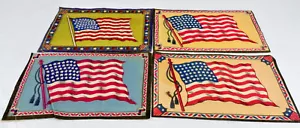 LOT OF 4 TOBACCO FELT FLANNEL FLAGS - Picture 1 of 2