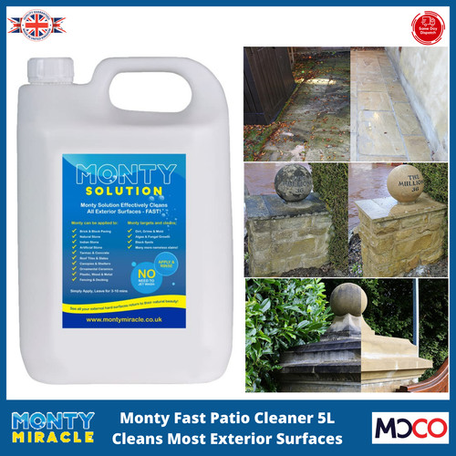 Monty Miracle Fast 10 Mins Patio Cleaner Outdoor & Garden Surface