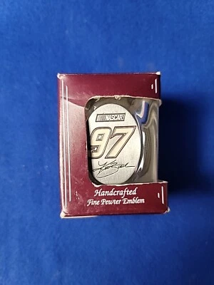 Vaso de chupito con emblema de peltre NASCAR 97 Kurt Busch Foto 1 de 3
