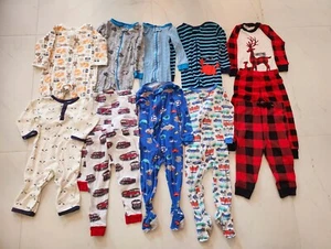 LOT of Baby Boys Pajama Size 18m- 2T Bundle 10 Pieces - Picture 1 of 9