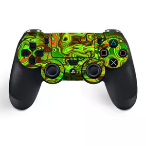 Skins Decal Wrap for PS4 / PS4 Pro Controller - green glass trippy psychedelic - Picture 1 of 3