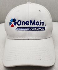 One Main Racing Promo Hat Adjustable Baseball Cap White NASCAR Advertising