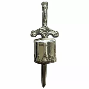 Scottish Highland Drum Kilt Pin Chrome Finish/Kilt Pin Drum Style/Kilt Pins - Bild 1 von 1