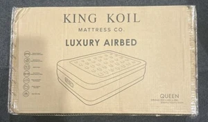 King Koil Luxury Air Mattress Queen with Built-in Pump for Home, 20” Queen Size - Picture 1 of 3