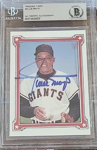 WILLIE MAYS SIGNED 1984 ASA WILLIE MAYS STORY CARD #1 GIANTS HOF DEC BAS - Picture 1 of 1