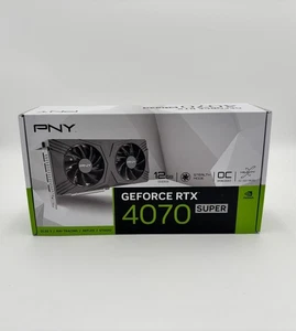 New Sealed Nvidia PNY Geforce RTX 4070 SUPER 12 GB GDDR6X Overclocked Dual Fan - Picture 1 of 4