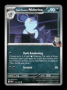 Team Rocket's Nidorina Common SV10: Destined Rivals 115/182 NM Pokemon NM - Bild 1 von 2