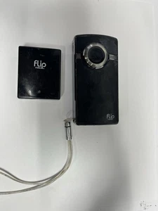 Vintage Flip UltraHD U2120B Video Camera  - Black w/ Adapter *read* - Picture 1 of 3