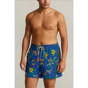 Polo Ralph Lauren Mens Traveler Swim Trunks 2XB Blue Floral MSRP $110.00 NWT - Picture 1 of 13