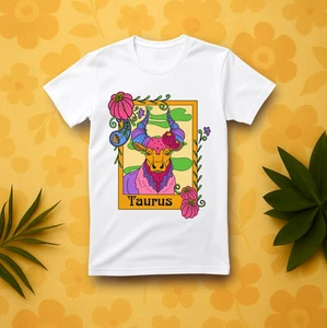 Taurus star sign T-Shirt, Bull zodiac astrology top, Horoscope birthday gift - Picture 1 of 10