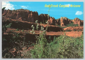 Postcard Oak Creek Canyon Gorge Coconino National Forest Arizona Red Rock Fm - Picture 1 of 2