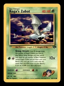 Koga's Zubat 83/132 Pokemon Gym Challenge Common - Picture 1 of 2