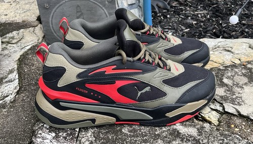 383524 01 PUMA RS FAST TIPOFF UOMO NERO COPERTO VERDE ALTO RISCHIO ROSSO PM84 Taglia 9