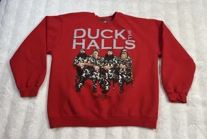 Sudadera roja Gildan Duck Dynasty Duck The Halls para hombre talla grande *USADA EN EXCELENTE ESTADO* - Imagen 1 de 14