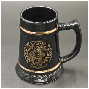 Ohio Renaissance Festival 2005 Black & Gold Keramik Stein (16 oz) - Bild 1 von 12