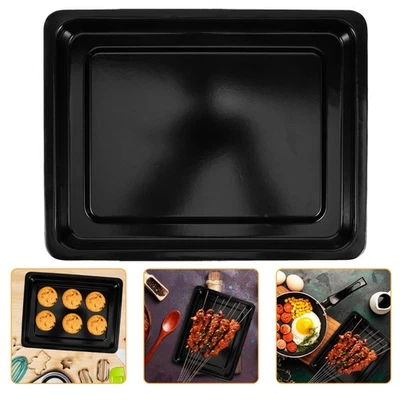  Emaille Röstpfanne Backpfanne BBQ Backplatte Keks Rechteck Backschale - Bild 1 von 4