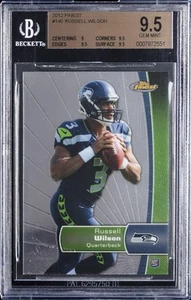2012 TOPPS FINEST #140 RUSSELL WILSON BGS 9.5 - Picture 1 of 2