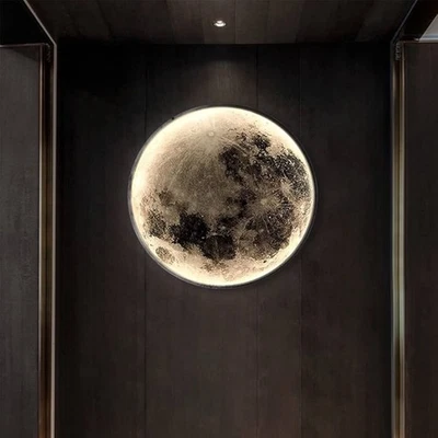 Moon Wall Lamp – Realistic Lunar Surface LED Light for Bedroom & Living Room - Image 1 of 4