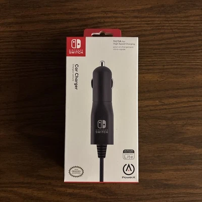 任天堂 SWITCH PowerA 车载充电器 5V/3A USB-C 高速充电全新密封 — 第 1/4 张图片