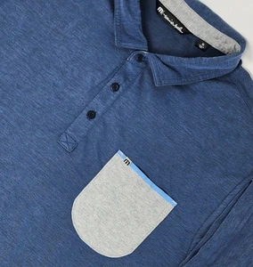 Camisa Polo Travis Mathew Bolsillo Para Hombre Talla XL Azul Manga Corta Golf Elastizada - Imagen 1 de 8