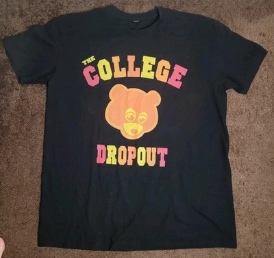 复古 2004 Kanye West The College Dropout Truth Tour 男式 T 恤 XL! 无标签! — 第 1/4 张图片