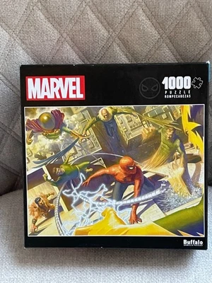 JUEGOS DE BÚFALO MARVEL SPIDER-MAN VS SINISTER 1000 PIEZAS ROMPECABEZAS SELLADO NUEVO EN CAJA Foto 1 de 2