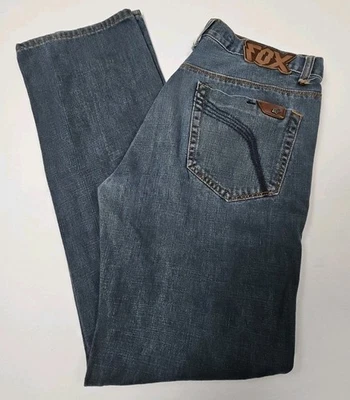 Fox Racing Throttle Regular Fit Denim Jeans Mens Size 32x32 Classic Straight  - Image 1 of 4
