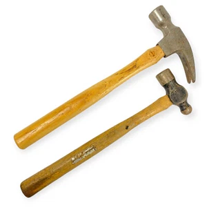 Mach 613 16-20 oz 14 in Ball Peen Head and Claw Hammer, Wood Handle 2 Pcs - Picture 1 of 13