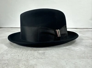 Adam National Heritage Serie Vintage schwarz Filz klassisch formell Fedora Hut 6 7/8 - Bild 1 von 8