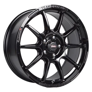 4 x Team Dynamics Pro Race LT Gloss Black Wheels (17x7'' ET40 5x110 PCD 73.1 CB) - Picture 1 of 7