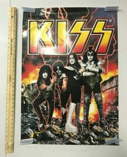 Vintage KISS Poster 2001 Illustration Legendary Iconic Classic Rock and Roll NOS