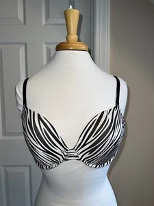 BH - Victoria's Secret - The Nakeds - gefüttert Demi - schwarz/weiß Zebramuster - 38C - Bild 1 von 8