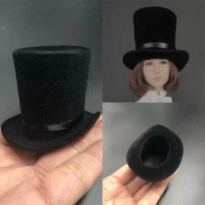1/6 Scale Black Top Hat Model for 12" Action Figure Doll Scene Prop Accessories - Picture 1 of 8