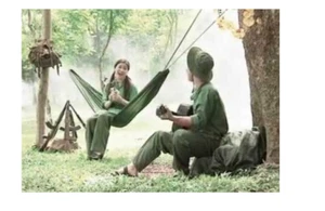 Combo Viet Cong NVA Parachute Hammock and  Green Rope Vietnam's Army Hammock - Picture 1 of 24