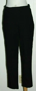 Chico's Rayon Str Black Side Zip Skinny Leg Pedal Pusher Crop Pants 1.5R US 10R - Picture 1 of 5