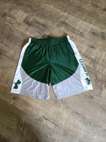 Under armour University Hawaii rainbow warriors basketball Green shorts XL Cover