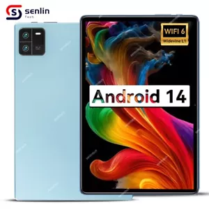 Pad6 WIFI Tablet 10.1" Android 14 12GB+256GB/TF 128GB Google Dual Camera 8-Core - Picture 1 of 12