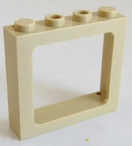 LEGO - telaio/telaio telaio finestra 1 x 4 x 3 treno, beige # 6556 - Foto 1 di 2