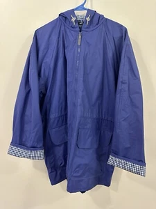 Totes Medium Raincoat Blue PVC Hood - Picture 1 of 6