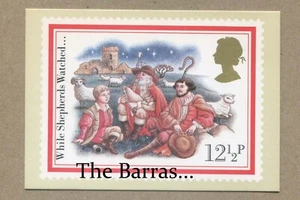 CHRISTMAS 1982 While Shepherds Watched. By Barbara Brown UK ROYAL POST, POSTCARD - Picture 1 of 2