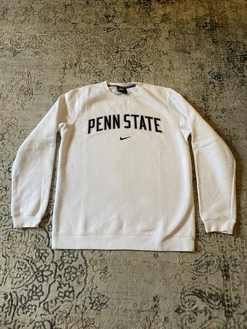 Penn State Nike Crewneck Sweatshirt Men's White Navy Logo Size Large Cover
