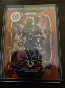 2021-22 Prizm Premier League Romelu Lukaku RED Cracked Ice #254 Chelsea Panini - Picture 1 of 4