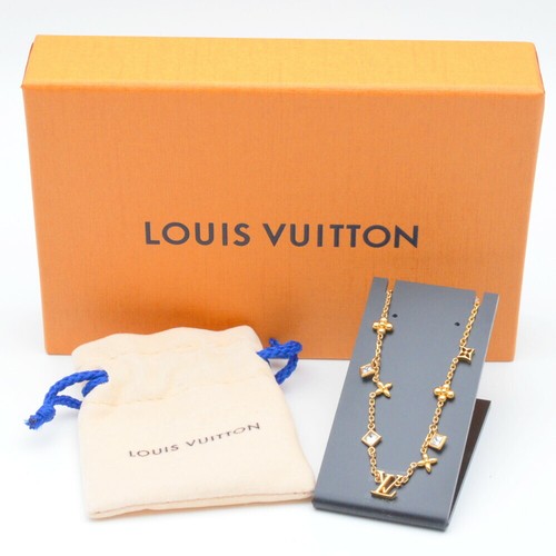 LOUIS VUITTON（LV） Collana LOUIS VUITTON M01322 LV nel cielo metallo L45 cm in scatola con sacchetto portaoggetti
