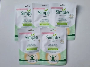 Simple Kind to Skin De-Stress Sheet With Aloe and Multi-Vitamins, 21ml x 5 - Picture 1 of 3