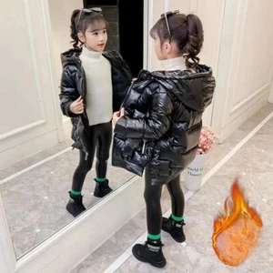 Winter Girls Jacket Glossy Waterproof Keep Warm Little Princess Coat New Kids - Picture 1 of 9
