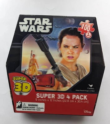 Star Wars Super 3D Paquete de 4 100 piezas Puzzles - Falta 1 pieza Disney Foto 1 de 4