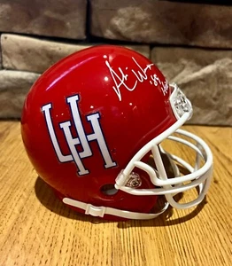 Andre Ware custom throwback 1989 HOUSTON COUGARS signed mini helmet - 89 Heisman - Picture 1 of 6