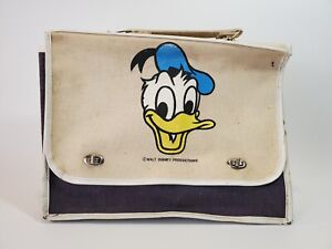 Vintage Disney Donald Duck Canvas Bag Satchel Purse
